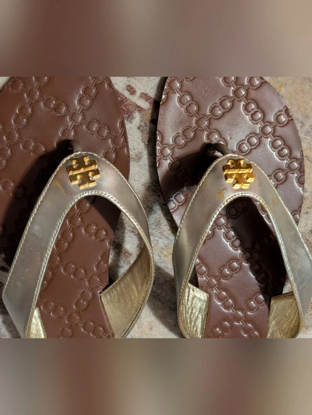 Tory Burch Monroe Thong Sandals Size 8.5 M